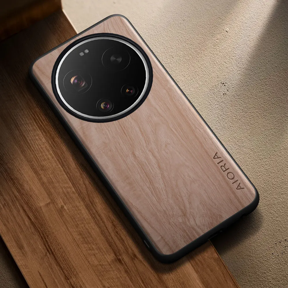 Modern Stylish Wooden Pattern PU Leather Case – Premium Cover