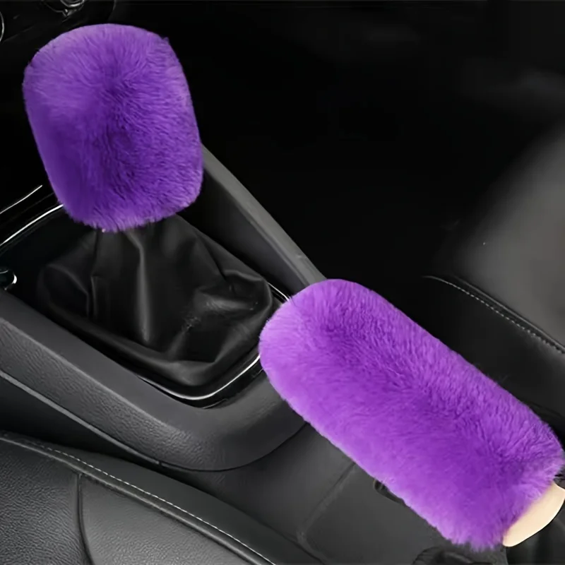 Winter Plush Car Handle Cover Set 5