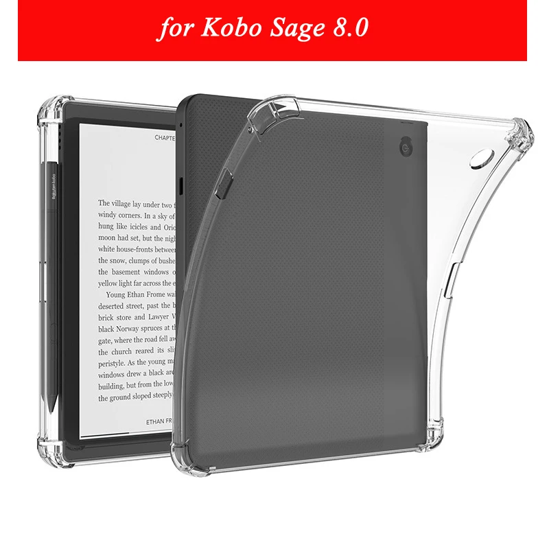 Shockproof TPU Clear Cover Case with Pen Slot - Soft Protective Skin
