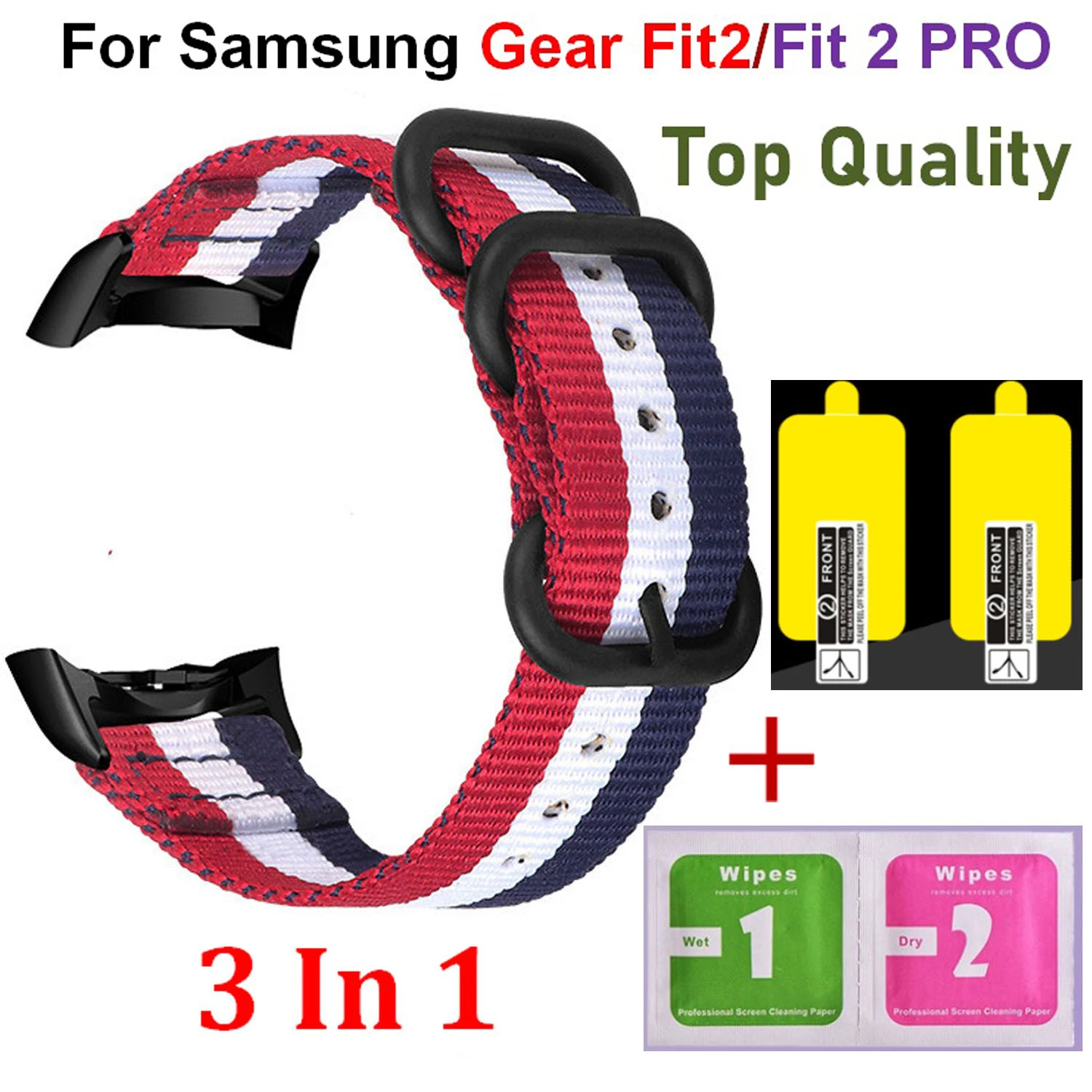 Ремешок нейлоновый для Samsung Gear Fit2 fit 2 pro защитная пленка смарт-браслета PRO |