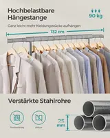 SONGMICS dresses stand, coat rack stand on castors, can be loaded up to 90 kg 4