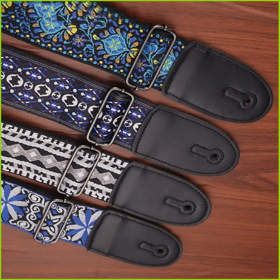 Vintage Ethnic Style Embroidered Adjustable Guitar Strap