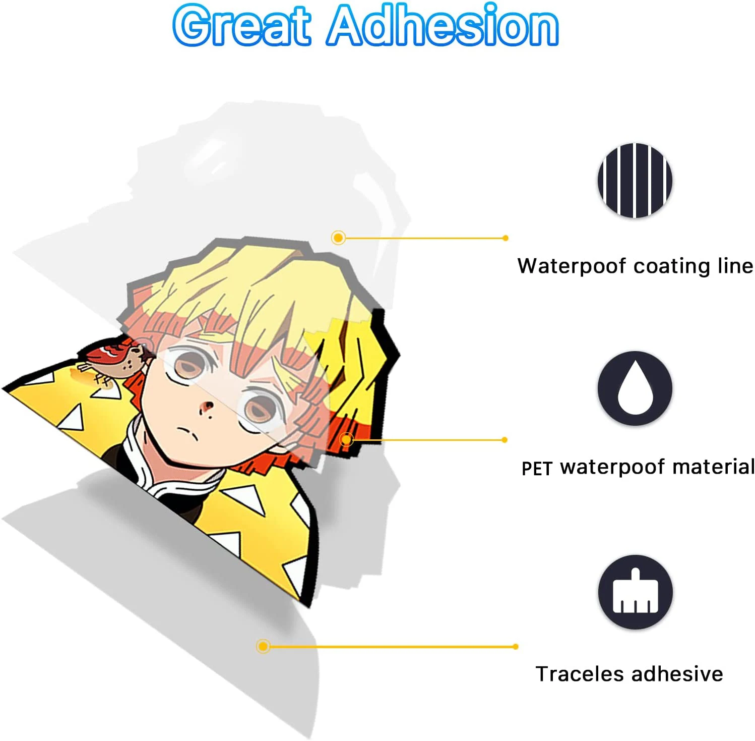 JoJo's Bizarre Adventure Giorno Giovanna Motion Car Sticker Anime Waterproof Decals Laptop Refrigerator Suitcase Gift