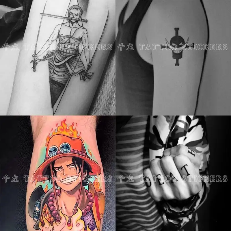 Новые наклейки Ace Luffy для белой бороды Зоро водостойкие мужские и женские