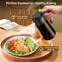 Pulvérisateur et distributeur d'huile en verre 2 en 1, bouteille d'huile d'olive étanche de 16oz pour la cuisson, la friteuse à air, la salade, le barbecue 2