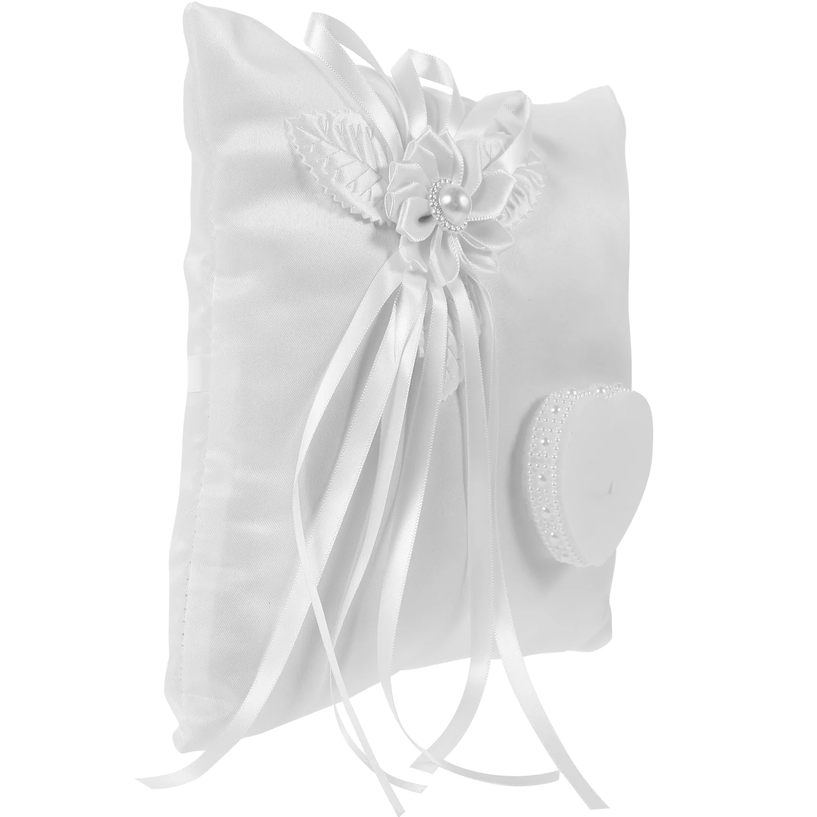 

wedding ring pillow white flower wedding ring cushion bearer wedding ring box ring holder for wedding engagment anniversary