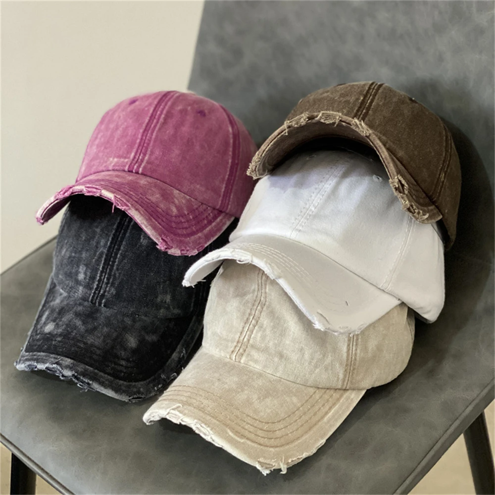 

Cowboy cap female Korean version of all-in-one holes wash old sunshade show face baseball cap WS-2551