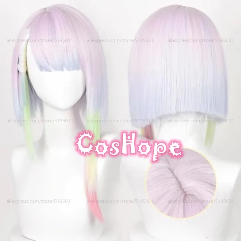 

Lucy Cosplay Wig 45cm Short Wig Mixed Color Wigs Cosplay Anime Cosplay Wigs Heat Resistant Synthetic Wigs