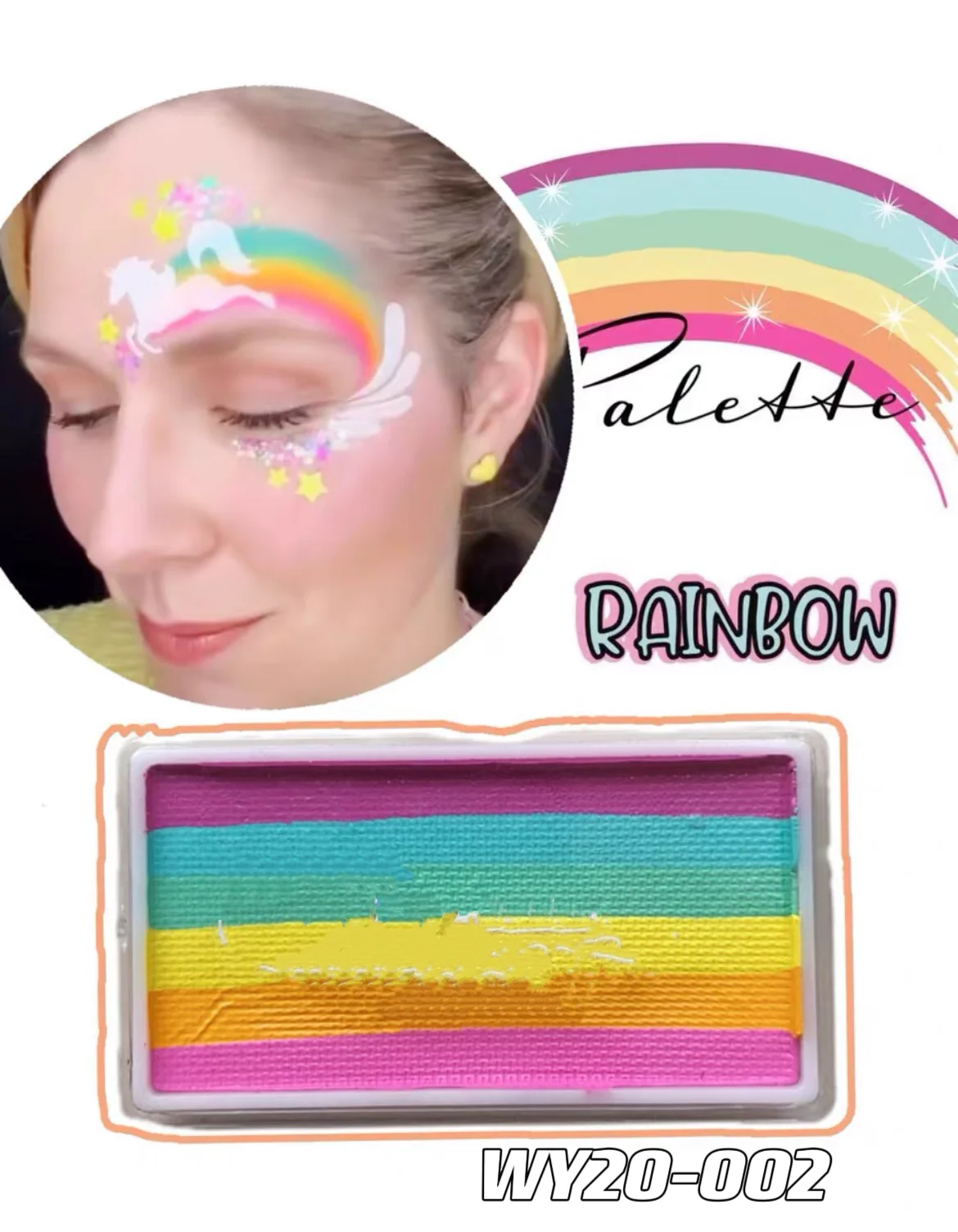 High Quality 20g 30g Splitcake Face Paint Body Art Painting Makeup Rainbow Split Cake Face Cosplay Holiday Make up 4