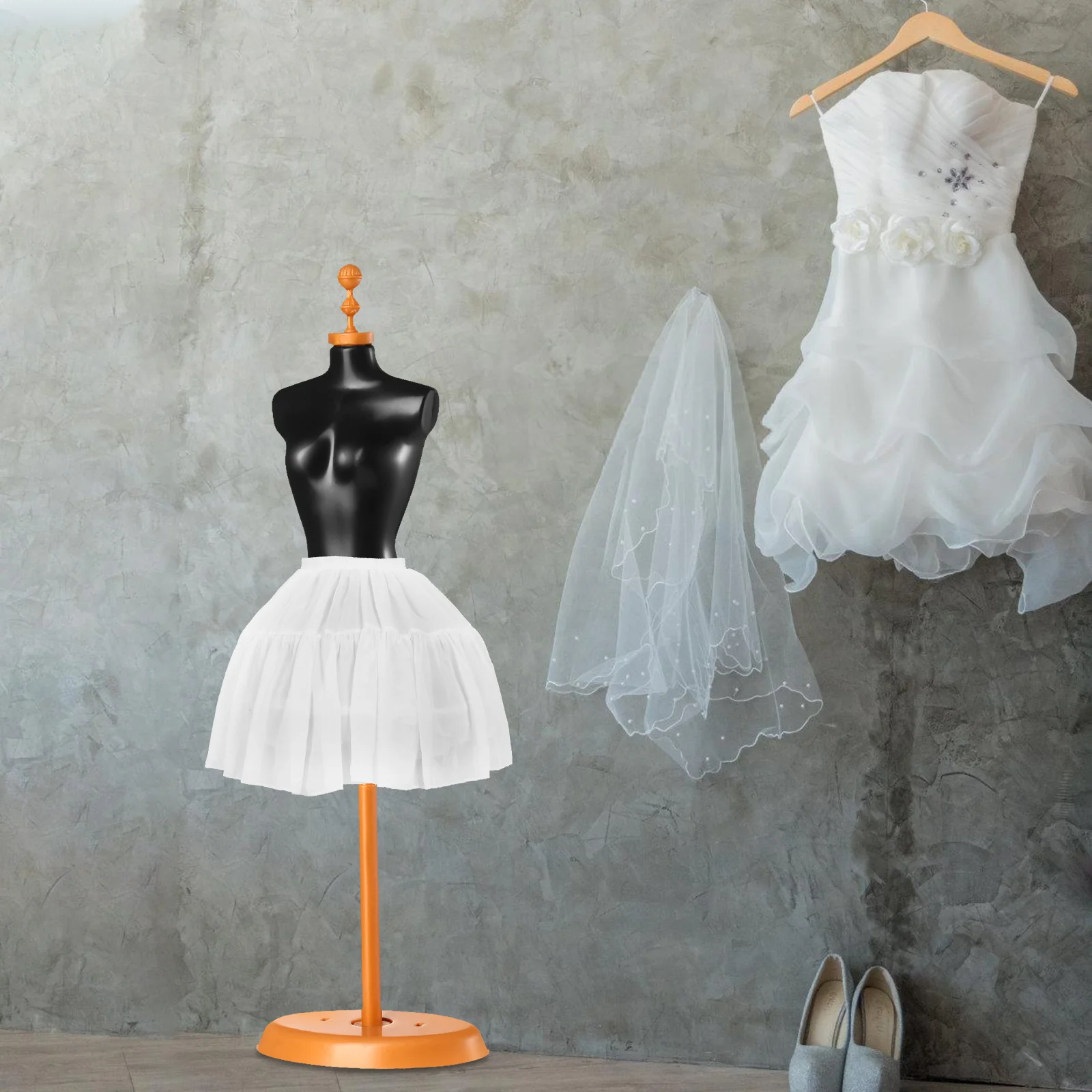 Adjustable Pannier Women's Tulle Dress Fabric White Skirt Beautiful Gauze