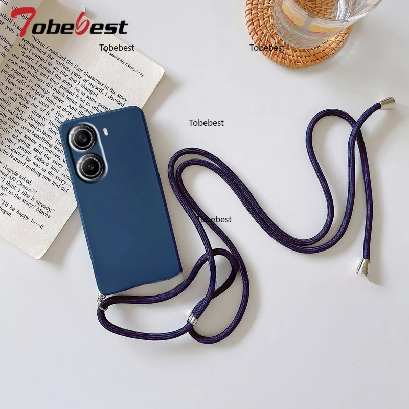 Crossbody Necklace Strap Cord Lanyard with Silicone Case - Soft Back Cover