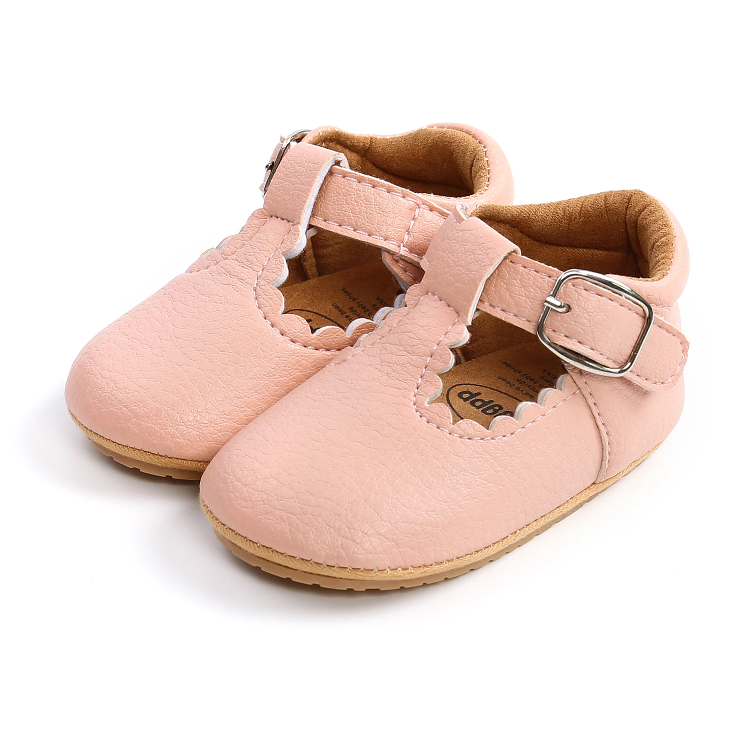 Baby Shoes Infants Girl Anti Slip Leather Shoes Walking Decoration Anti-Slip Ruffle Hem Birthday Gift Sneaker Leopard / Solid 0-18M