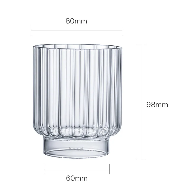 Inmeet High Borosilicate Glass Cup/Whiskey Glass/Old Fashioned Glass/Barware/Cocktail Glass 330ml