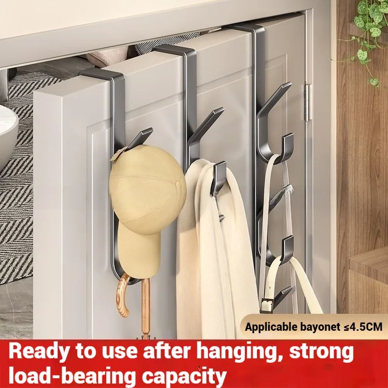 No Drill Door Hooks-Over Door Hanger For Clothes-Wall Mounted Coat Rack For Bedroom & Dorm Space Saving Design storage hook door hook