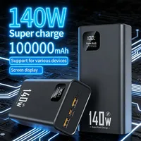 100000mAh Power Bank High Capacity 140W PD 22.5W For Xiaomi Super Fast Charging Portable Battery Charger for iPhone Samsung