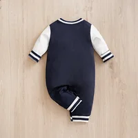 Newborn Baby Baseball Clothes 0 3 6 9 12 Months Boston Cotton Long Sleeve Footies Toddler Boy Clothes Kids Jumpsuit Pyjama Bebe 2