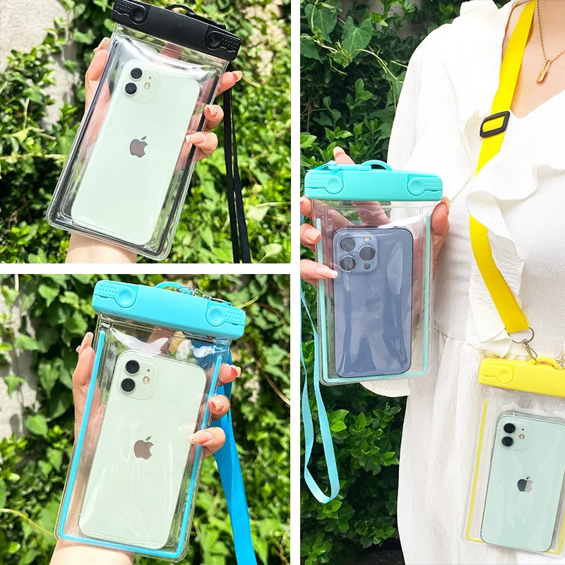 

Clear Waterproof Luminous Phone Case Swimming Bag Underwater Pouch For iPhone Huawei Samsung Xiaomi Phone Cover Universal Pouch