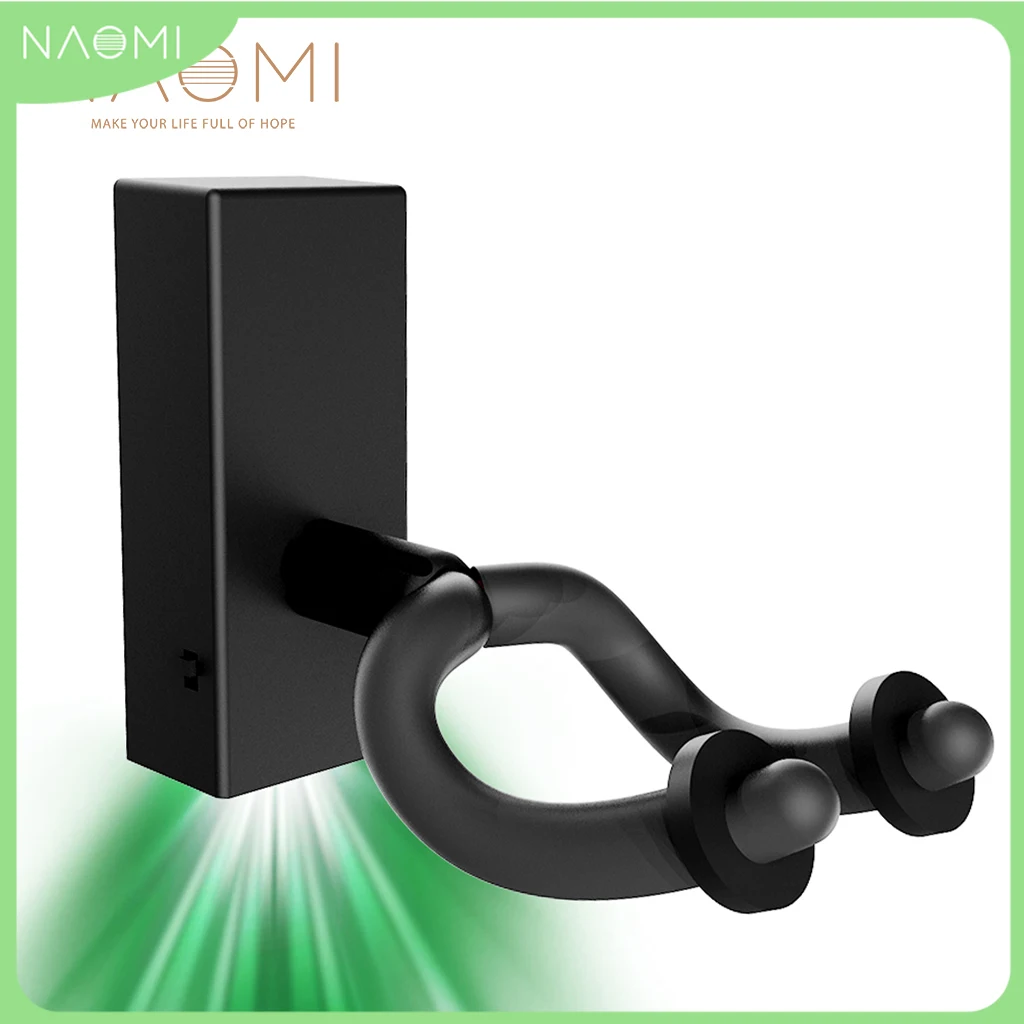 

NAOMI Green Color Bulb LED Light Hanger Multiple Guitar Wall Mount Holder 5KG Load-bearing For Guitar Bass Violin Ukulele Banjo