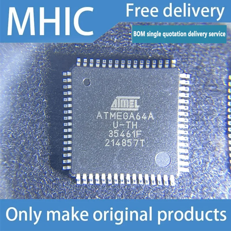 

10PCS/LOT ATMEGA64A-AU 64AU-TH-TW 8-bit microcontroller IC 64K flash QFP64 brand new original