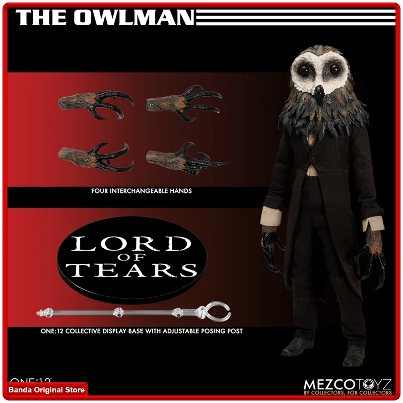 

100% In Stock Original MEZCO TOYZ One:12 Collective Lord of Tears The Owlman Anime Action Collection Figures Model Toys