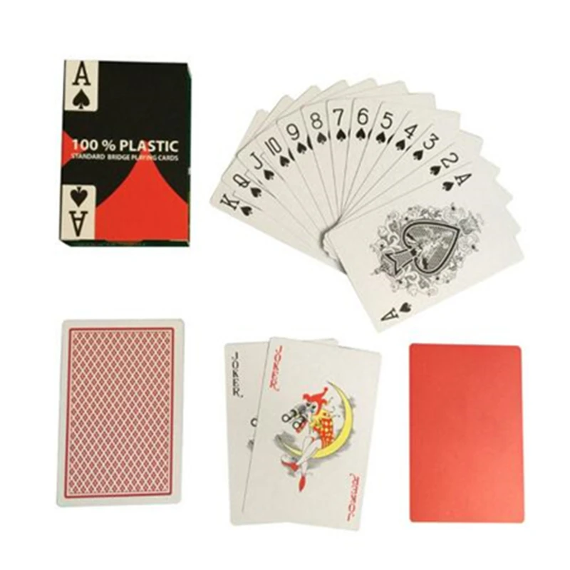 2 pcs of plastic playing cards PVC narrow card frosted waterproof premium game Entertainment 8.8CMX5.8CM/3.46*2.28inch playing cards plastic playing cards