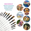 Angular Paint Brush,12pcs Nylon Hair Angled Paint Brushes Set Art Paintbrush for Watercolor, Acrylic, Gouache, Oil Painting 6