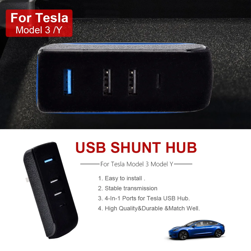 

Центральная консоль для Tesla Model 3, модель Y 2022 Glovebox usb-хаб порты, улучшенная док-станция, USB-разветвитель