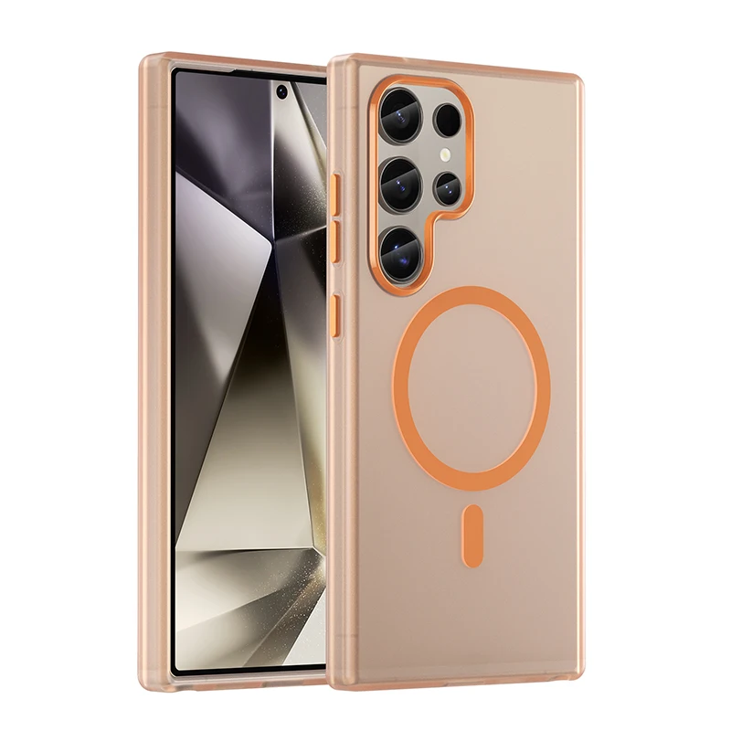 Luxury Matte Magnetic Wireless Charging Case - Protective Armor Cover