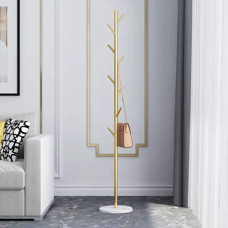 

Floor Standing Coat Rack, Bedroom Light Luxury Metal Hanger, Living Room Entry Metal Bag Scarf Rack Garment Rack Clothing Rail