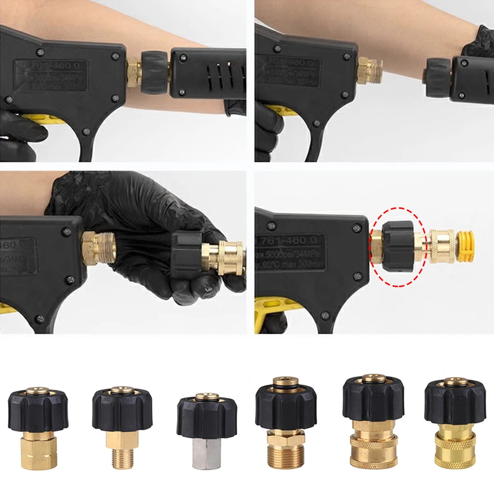 PressureWasherQuickConnectFittingsM2214mmto38Inchand14