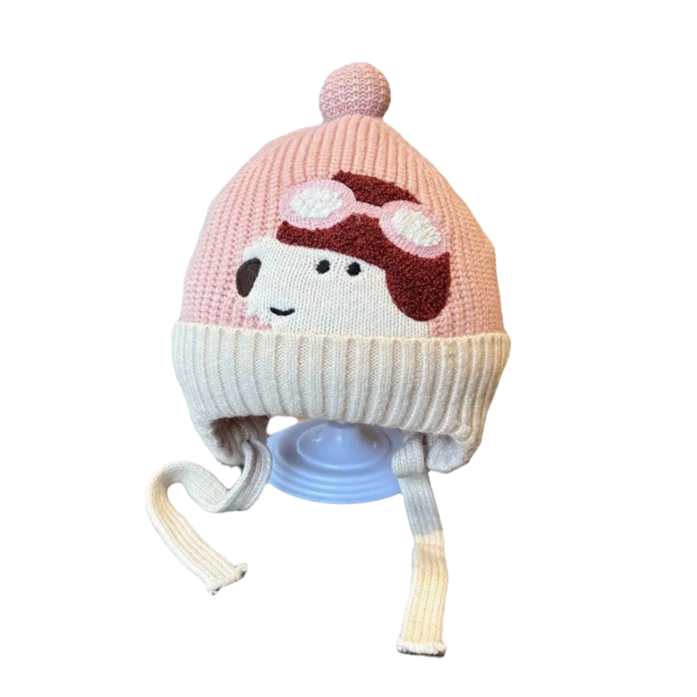Fashion Cute Cartoon Children Hat Cold Proof Thickned Ear Protection Hat Windproof Warm Knitted Hat Winter