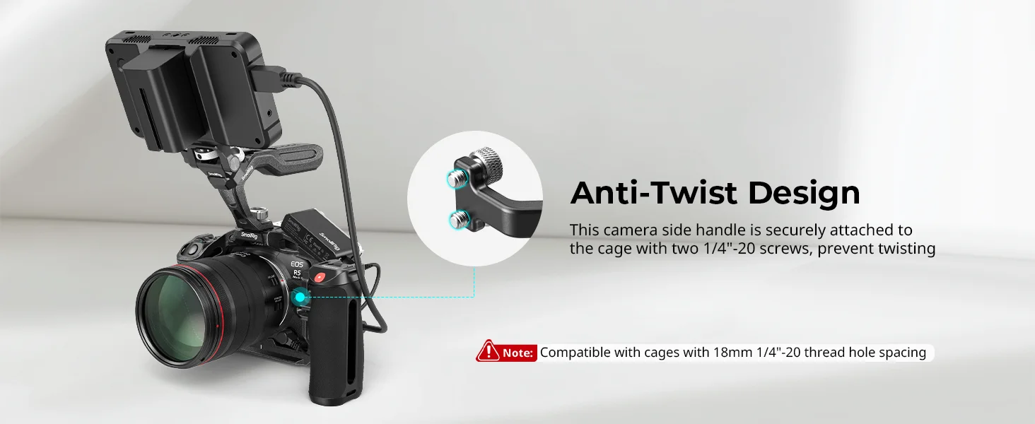Side Handle with Rec Trigger for Sony A7R V/A7R III /A7 IV/A7S III/FX3 /FX30/A66
