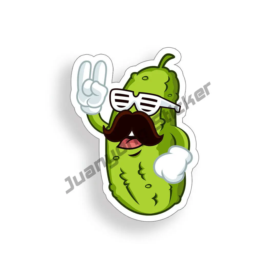 

Наклейка-наклейка PickleCar, забавные граффити, усы, ноутбук, планшет, автомобиль, окно, бампер, забавная наклейка с едой, креативная наклейка