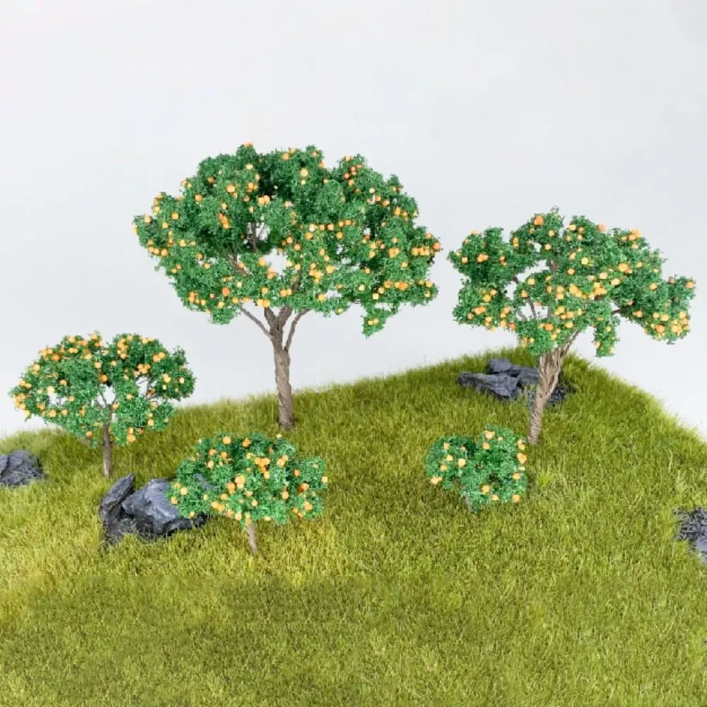 DIY Multi-size Miniature Fruit Trees Sand Table Layout Lifelike Simulation Tree Figurine Train Railroad Accessories Scene Model