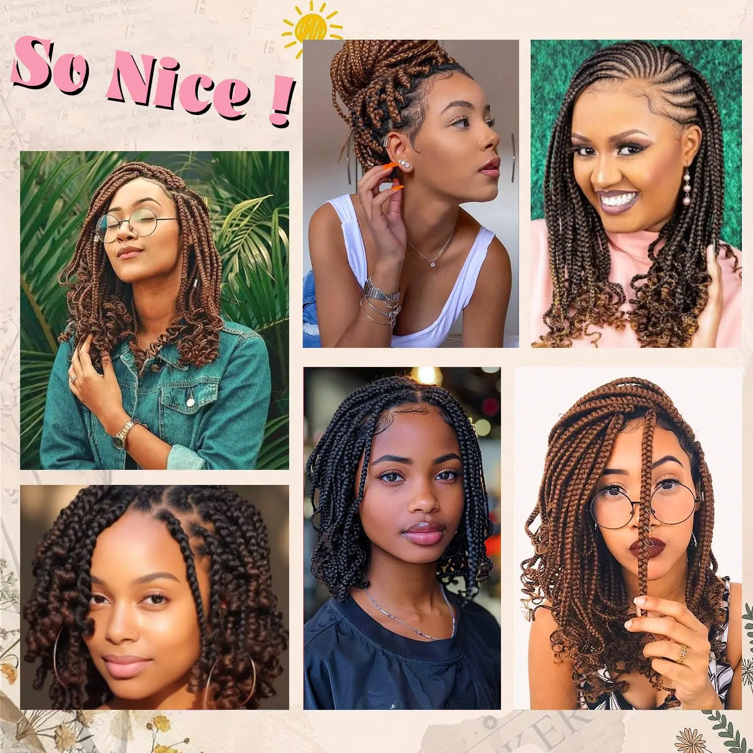 Crochet Hair Extensions Synthetic Box Braids Crochet Hair Black Women Curly Ends Pre Looped Soft 3X Crochet Braids Hair Extensions