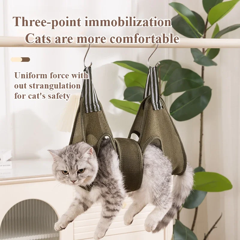 Cat Hammock Nail Clipping British Short Anti-scratch Anti-bite Fixed Bag Artifacts Pet Injection Feeding Care Grooming Hammock