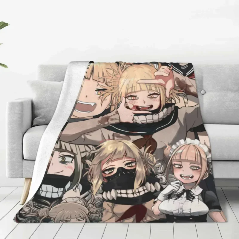 

Himiko Toga Tribute Pattern Blankets Fleece Boku No Hero Academia Super Warm Throw Blanket for Home Couch Bed Rug