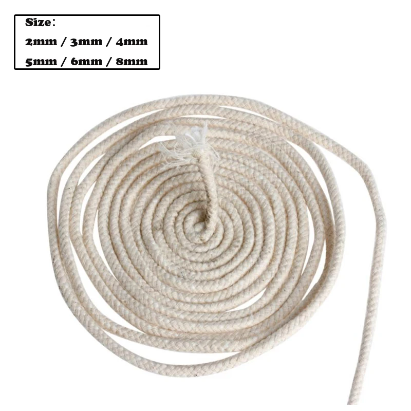 Round Cotton Wick Burner 5M long Kerosene Alcohol lamp Torch Oil Wine Bottle Accessory