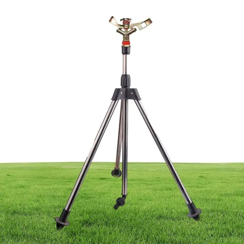 

Lawn Sprinklers For Yard Rotatable Tripod Sprinkler For Garden Energy Saving Sprinkler Large Area Coverage Height Adjustment For