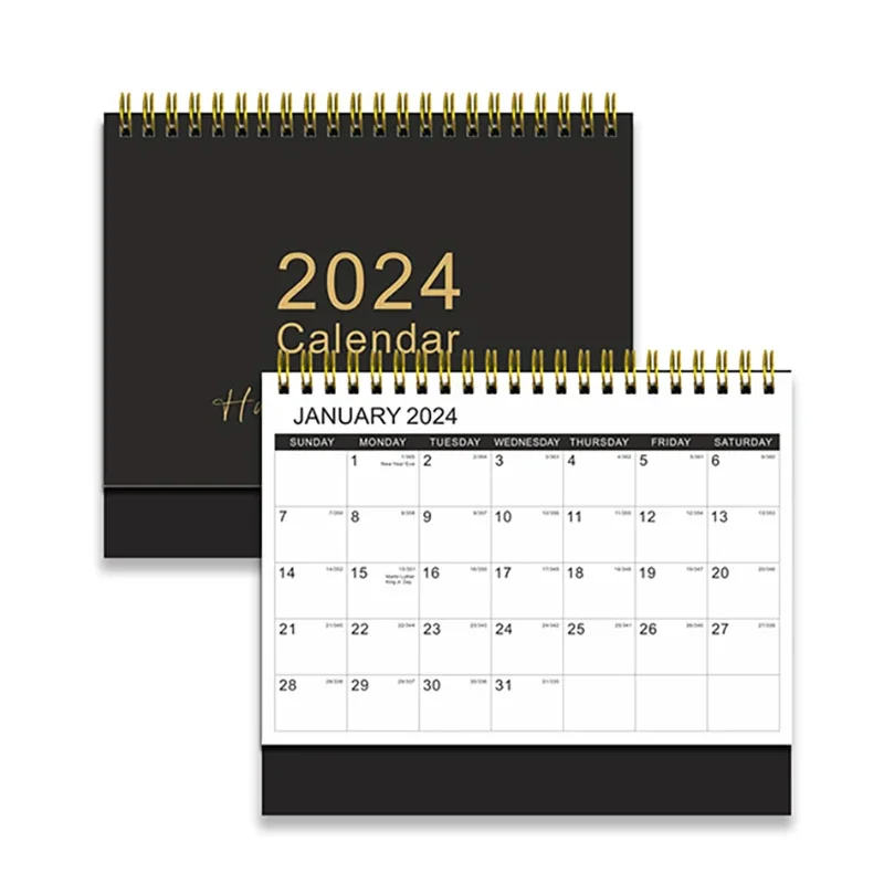 Large 2024 Desk Calendar Dual Side Coil Book Annual Schedule Organizers To Do List Monthly Daily Planner Office School Supplies simple 2024 wall calendar large hanging annual planner agenda organizer wall calendar 365 day to do list planner office supplies