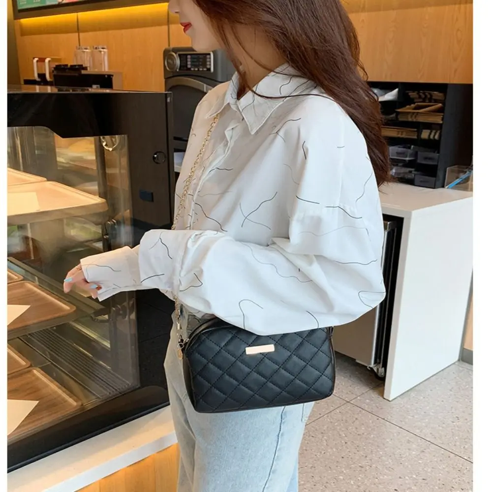 Chain Crossbody Bags Women Lingge Embroidery Casual Female Purses and Handbags Fashion Ladies