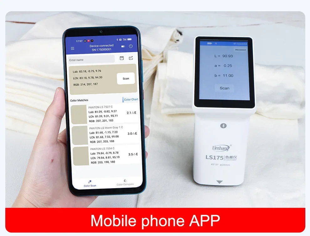 LS173 Colorimeter Fabric Color Meter LS172 Portable Colorimeters Touch Screen AP