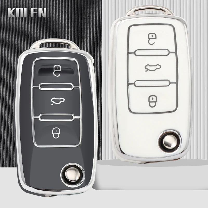 TPU-Car-Flip-Key-Case-Cover-Shell-per-Volkswagen-VW-Polo-Golf-Passat-Tiguan-Beetle-Caddy.jpg TPU Car Flip Key Case Cover Shell per Volkswagen VW Polo Golf Passat Tiguan Beetle Caddy T5 Up Eos Skoda Octavia Seat Leon Altea - TPU Car Flip Key Case Cover Shell per Volkswagen VW Polo Golf Passat Tiguan Beetle Caddy