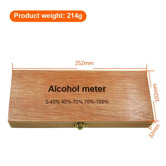 4 Stück Alkohol messer Hydro meter Set 0-100% Alkohol messer Tester  Thermometer Wein messer Alkohol konzentration messer Messgerät - AliExpress