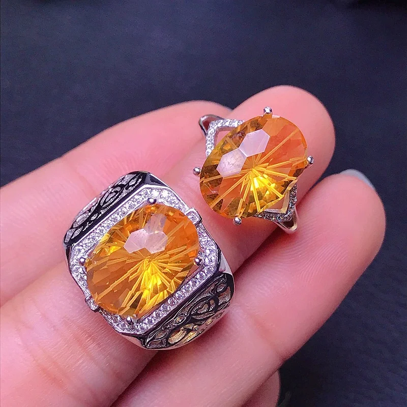 

Кольца из серебра 925 пробы с кристаллами, 18 К, 3 слоя