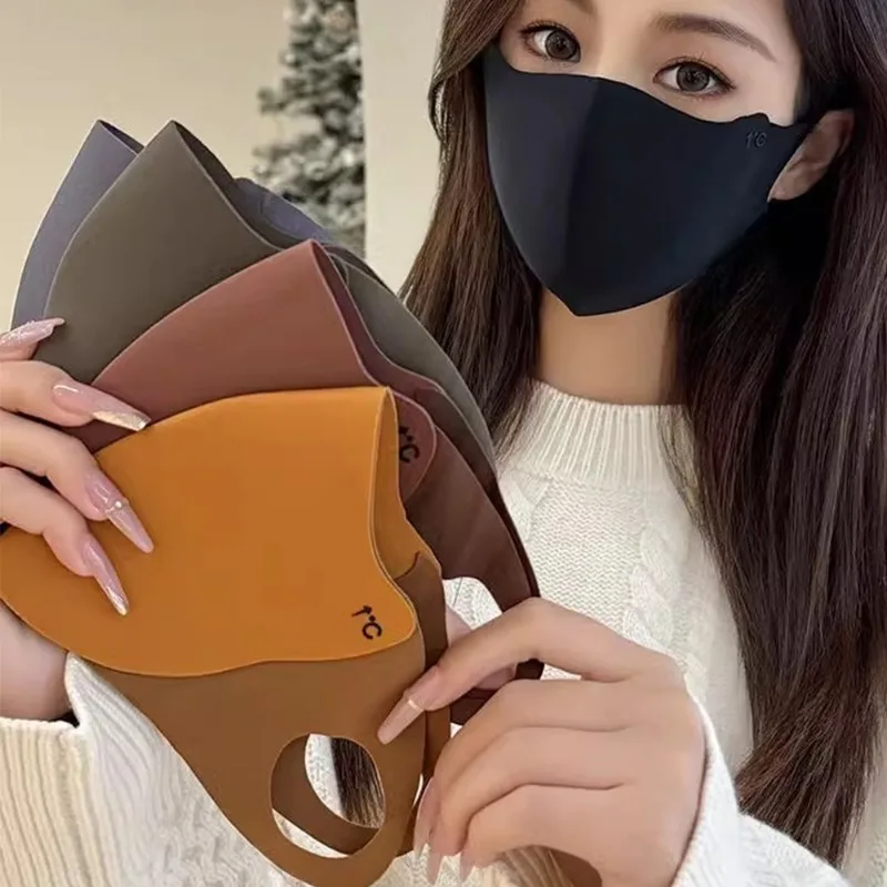 Face Mask Womens Face Scarf Warm Windproof Mask Winter Women Men Solid Color Outdoor Adjustable Sunscreen Cycling Running Fashion Accessories