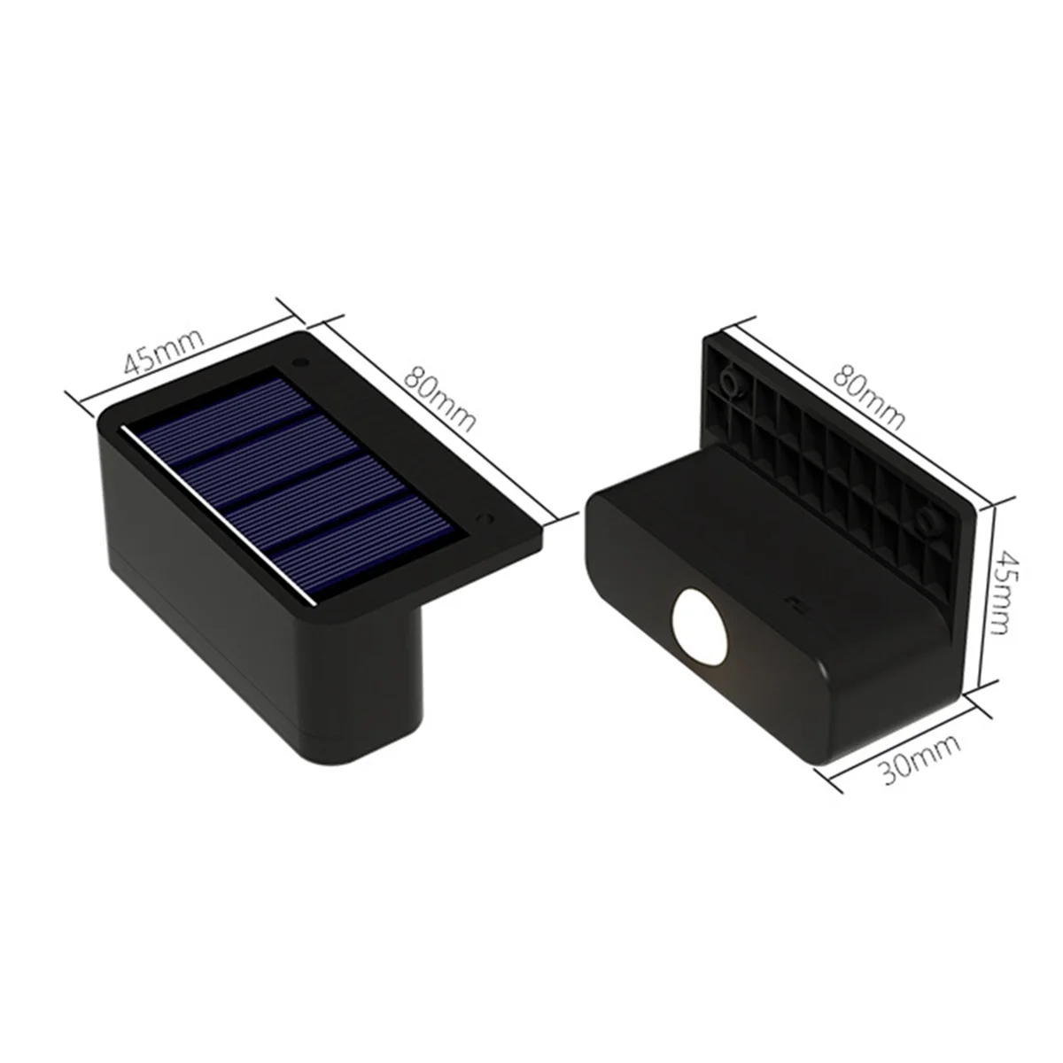 BAAU 4 Pcs LED Solar Wall Lamps Stair Light Outdoor Lighting Fence Porch Decorative Lamp Step Fence Yard Garden White Light