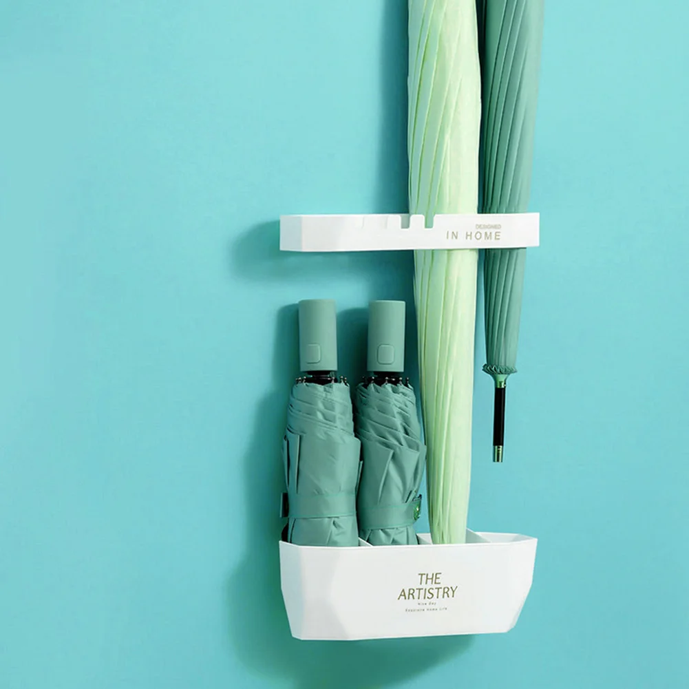 Punchfree Umbrella Shelf Home Organizer Wall Mounted Storage Umbrella