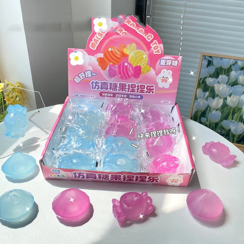 Squishy Sunshine Changing Candy Diamond Maltose Ball Stress Ball Anti Stress Irritability Kids Toys Slow Rebound Cute Gift Girls 3