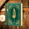 Retro A5 notebook printed leather cover notepad work meeting minutes golden edge 5